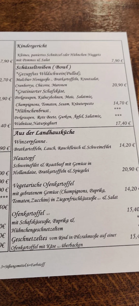 Speisekarte photo 2