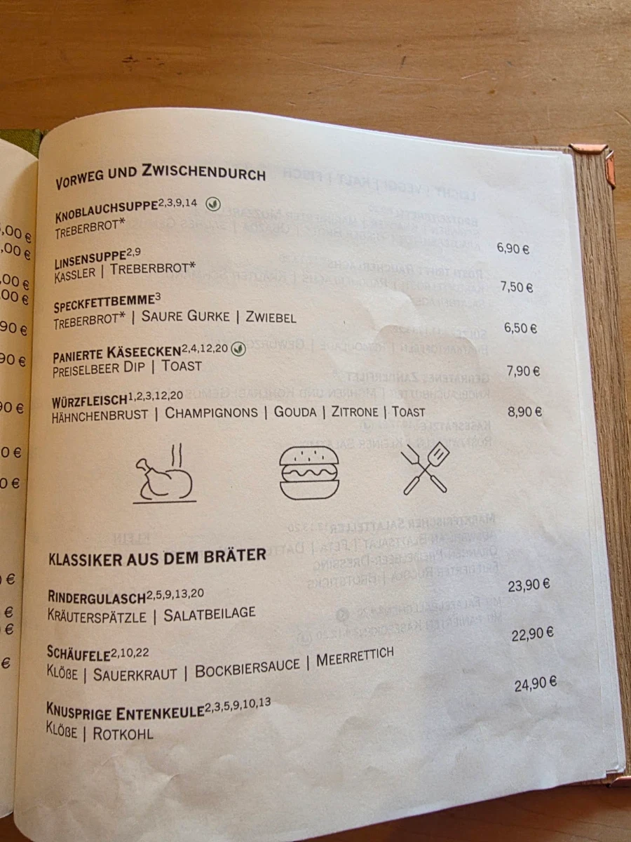 Speisekarte photo 1