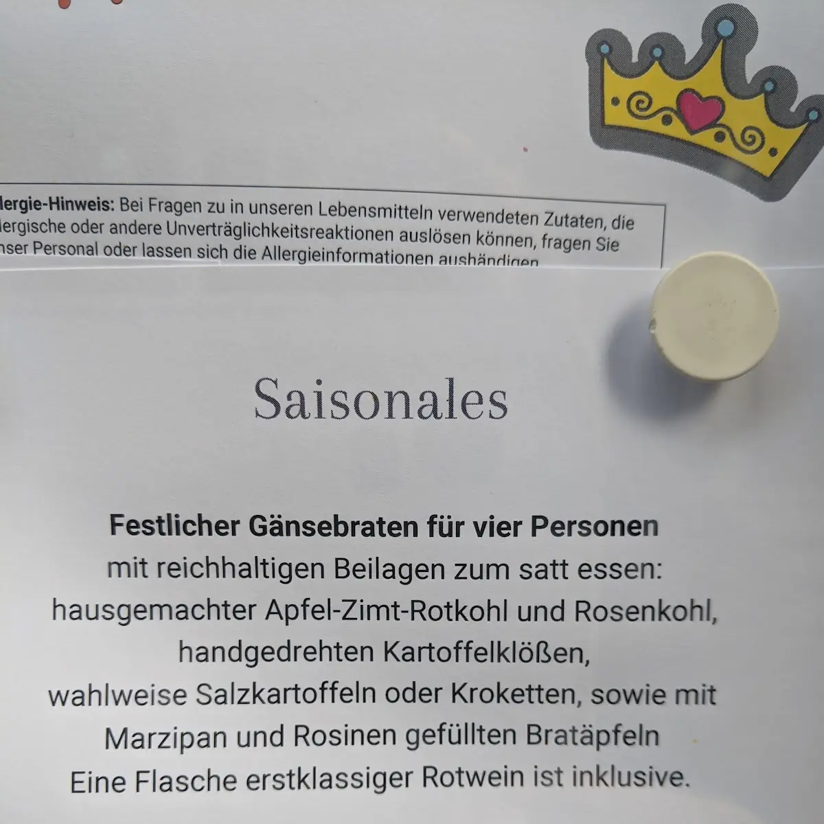Speisekarte photo 1