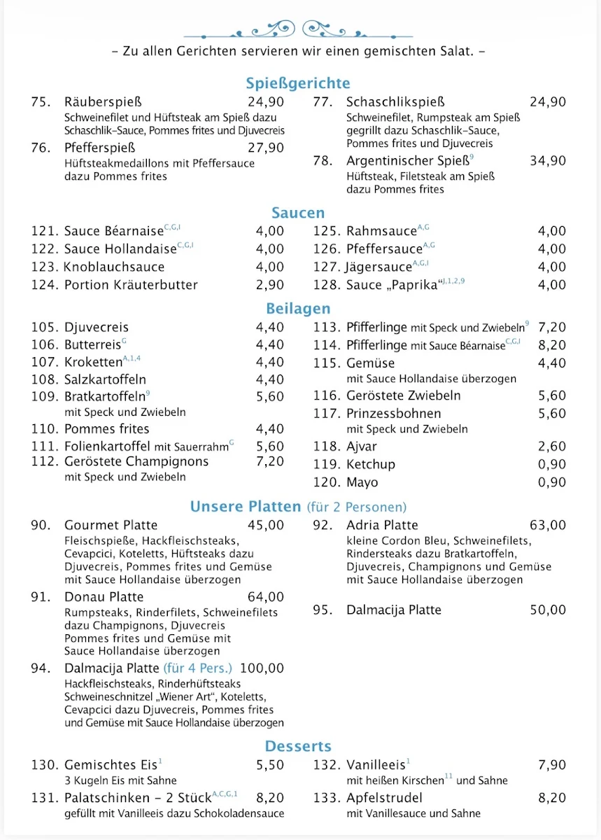 Speisekarte photo 1