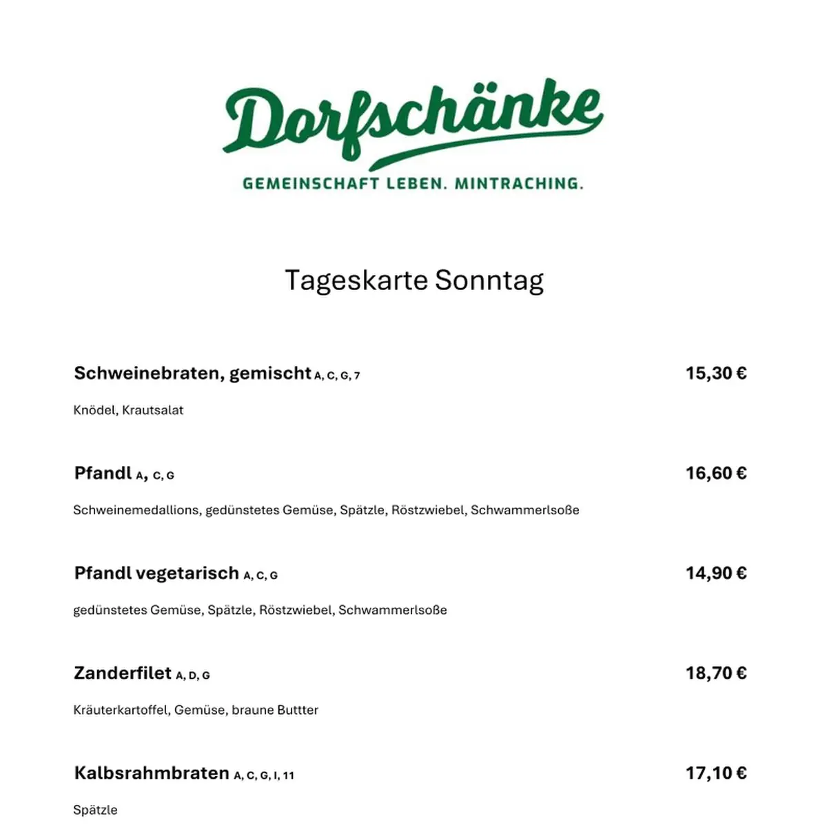 Speisekarte photo 2