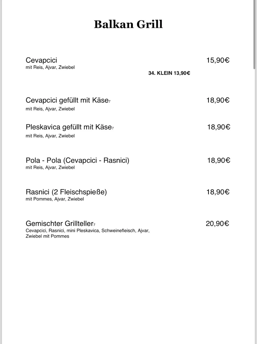 Speisekarte photo 2