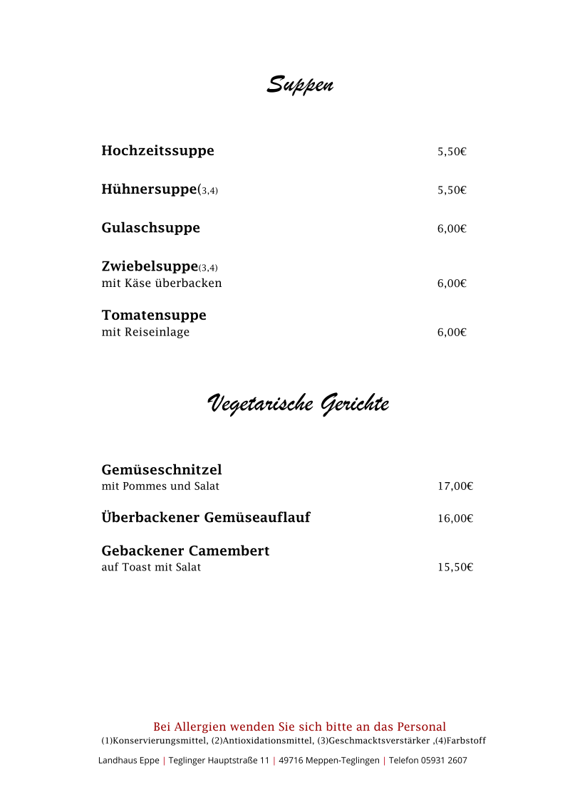 Speisekarte photo 10
