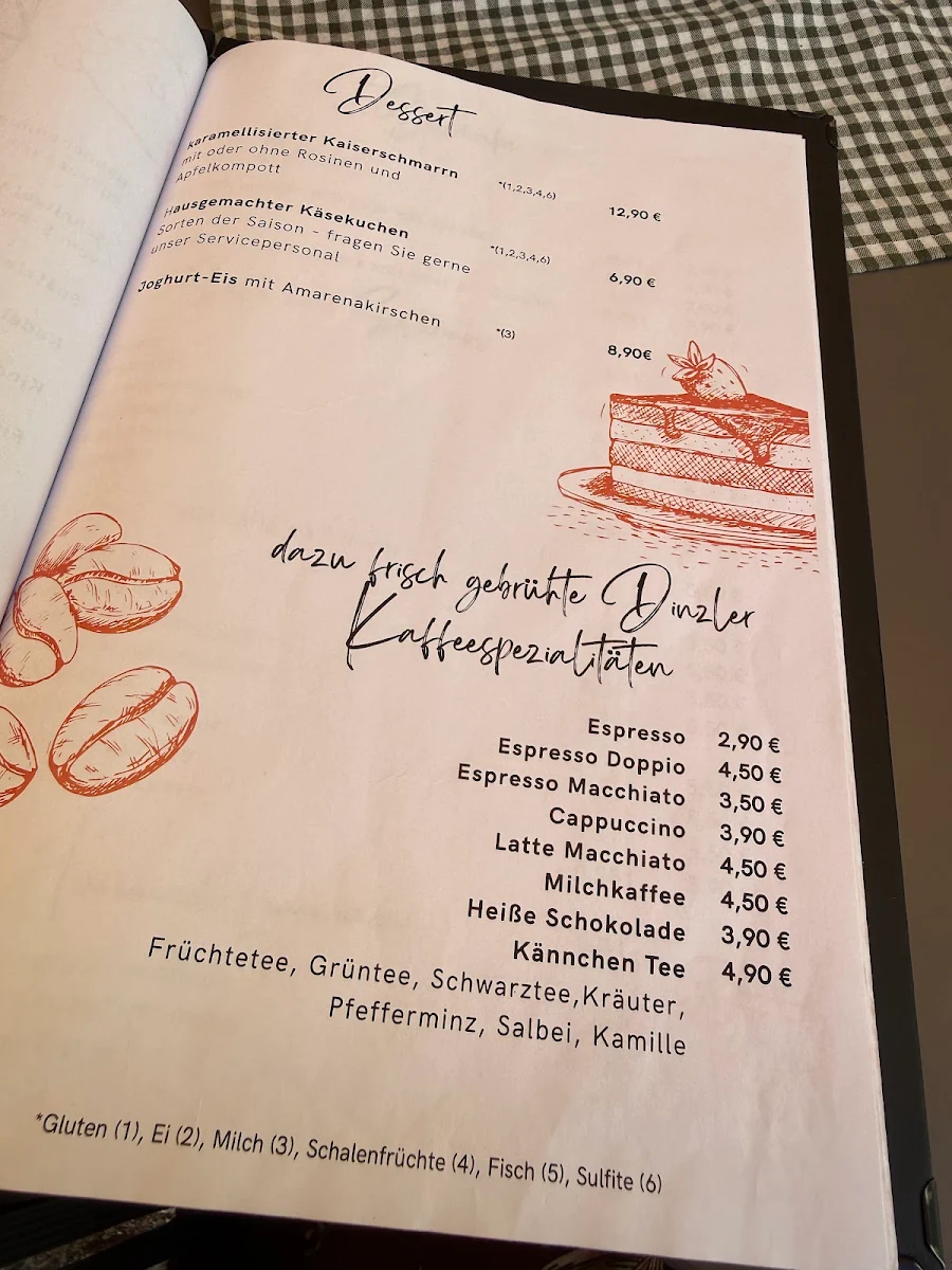 Speisekarte, Posthalterei Betreiber GmbH und Co. KG