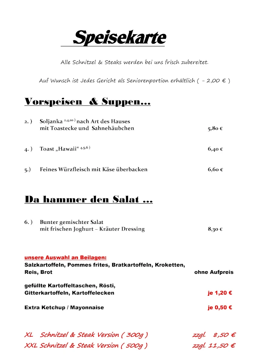 Speisekarte photo 1
