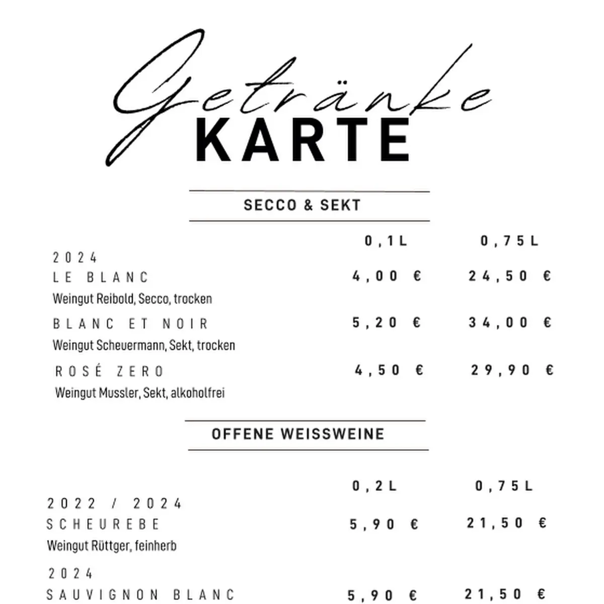 Speisekarte photo 4