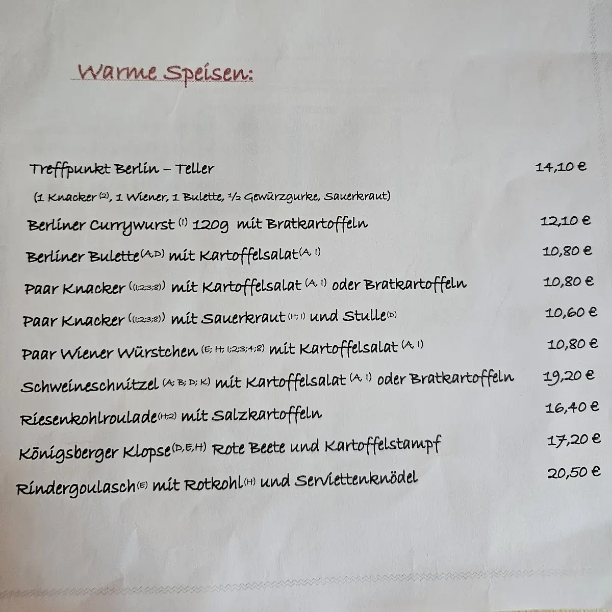 Speisekarte photo 1