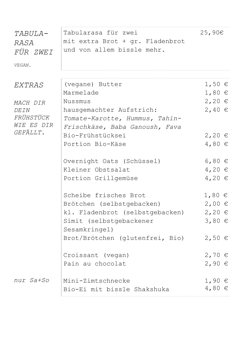 Speisekarte photo 1