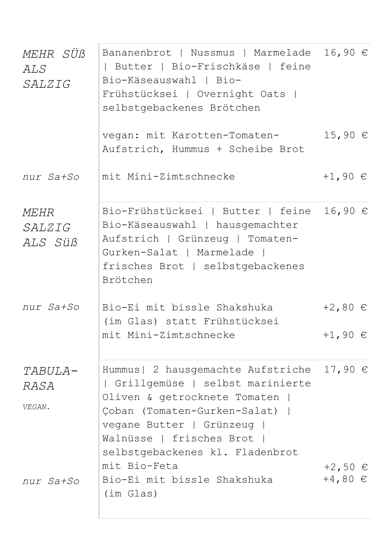 Speisekarte photo 2