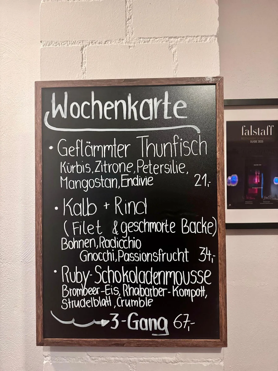 Speisekarte, Hotel Weinforum Franken