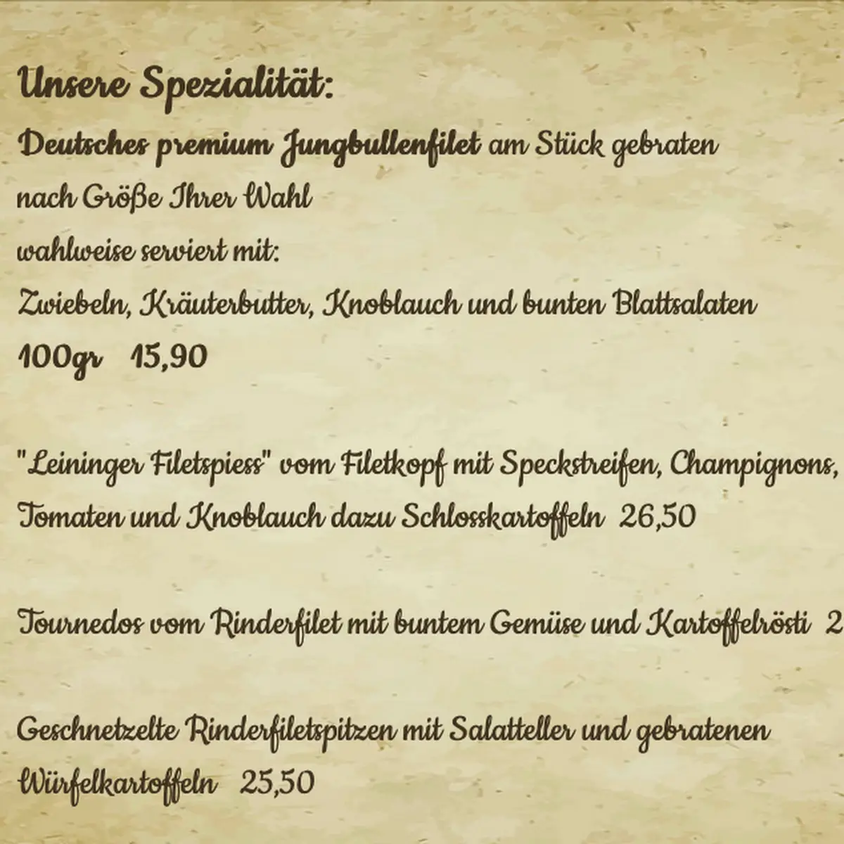 Speisekarte photo 3