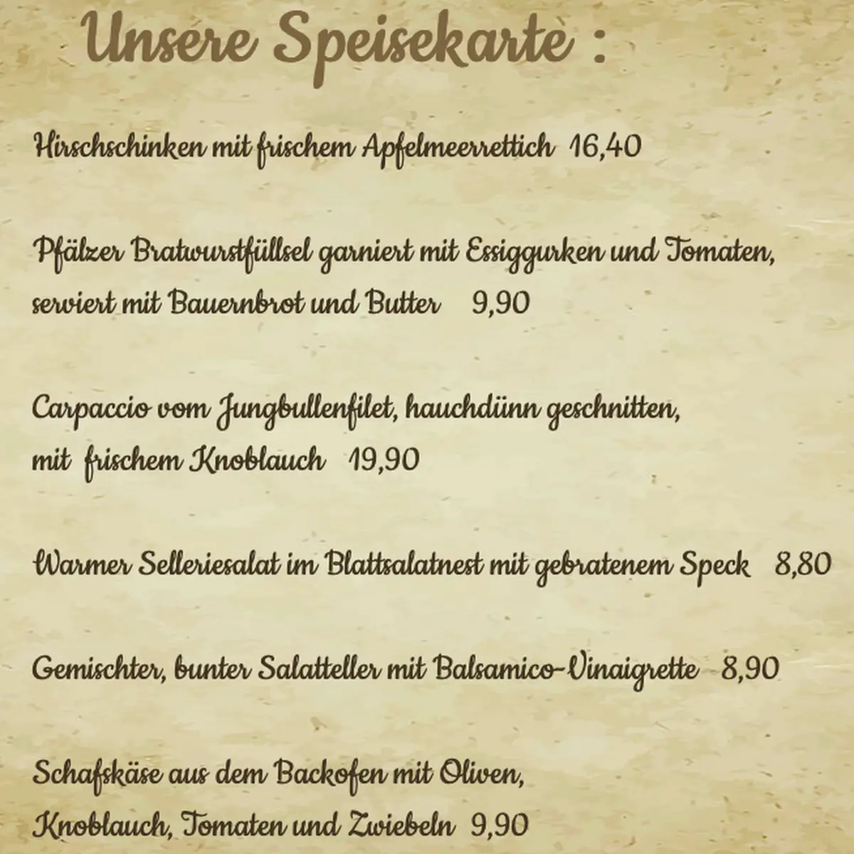 Speisekarte photo 4