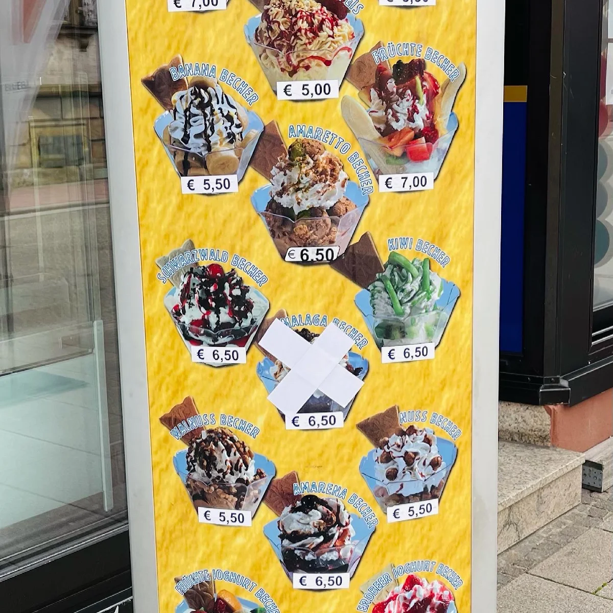 Speisekarte, Milano