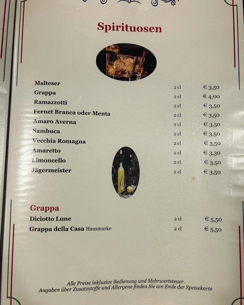 Speisekarte, Trattoria Pizzeria Molise Da Zio Nicola