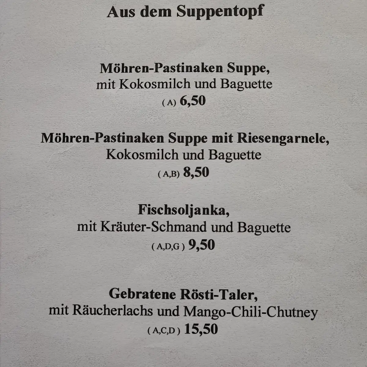 Speisekarte photo 3