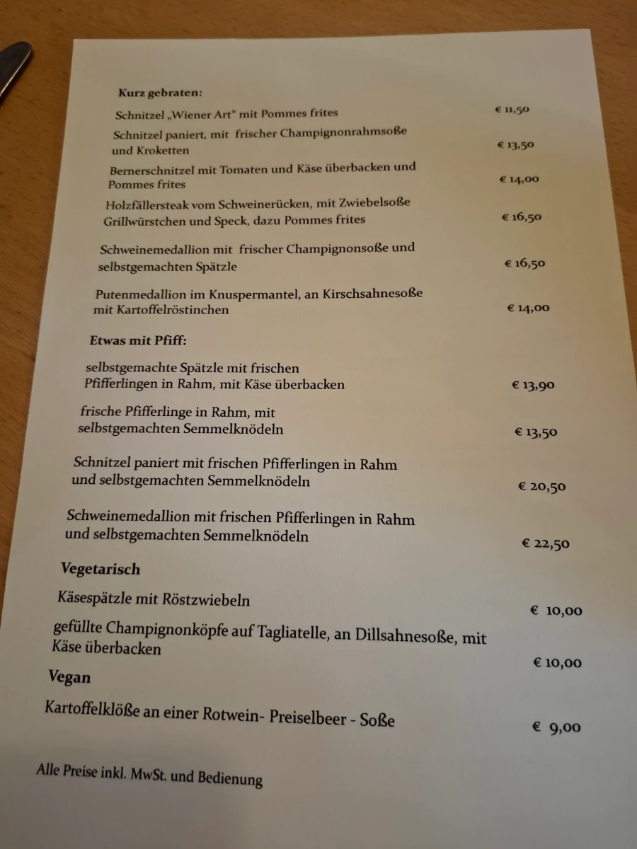Speisekarte photo 2
