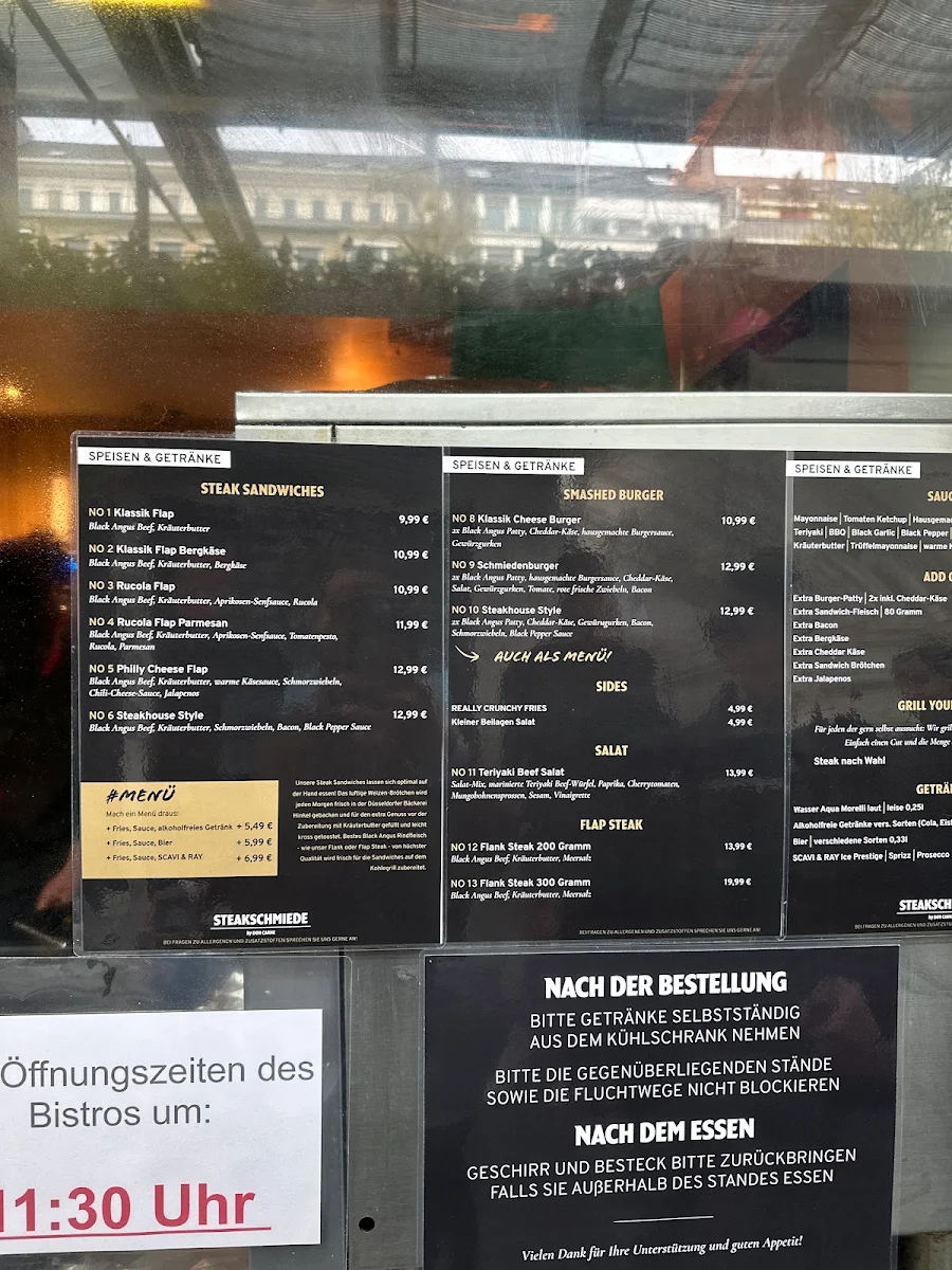 Speisekarte, Steakschmiede by Don Carne