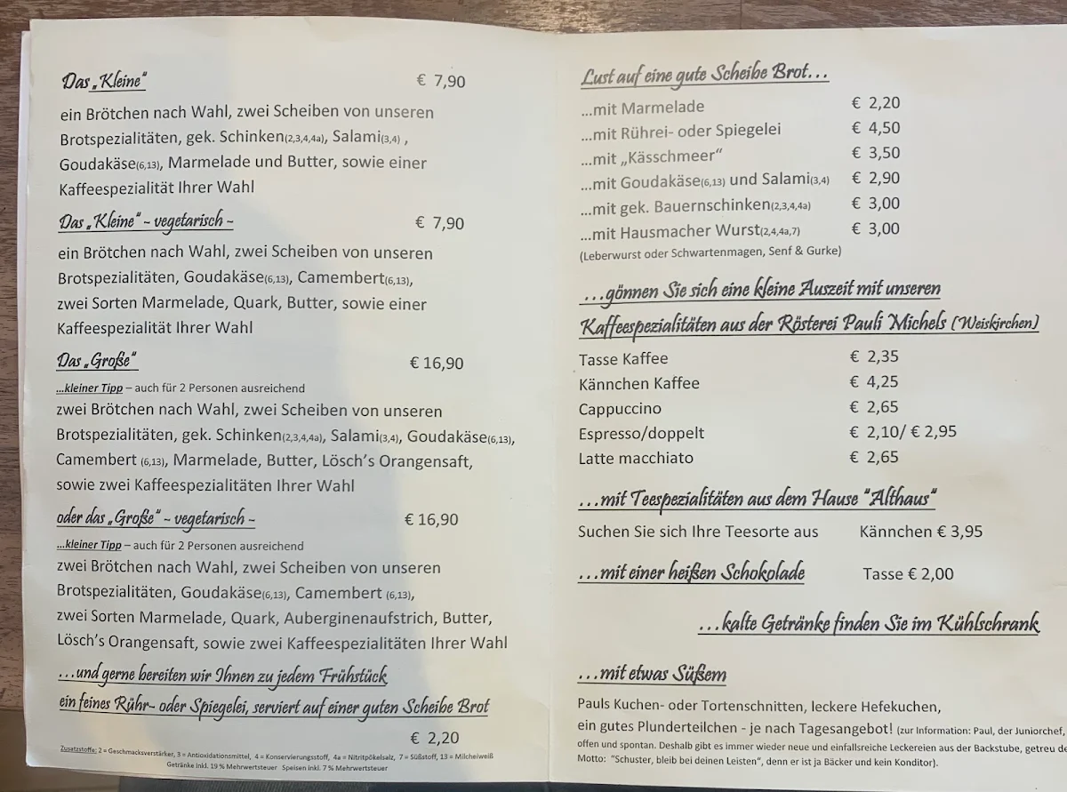 Speisekarte photo 1