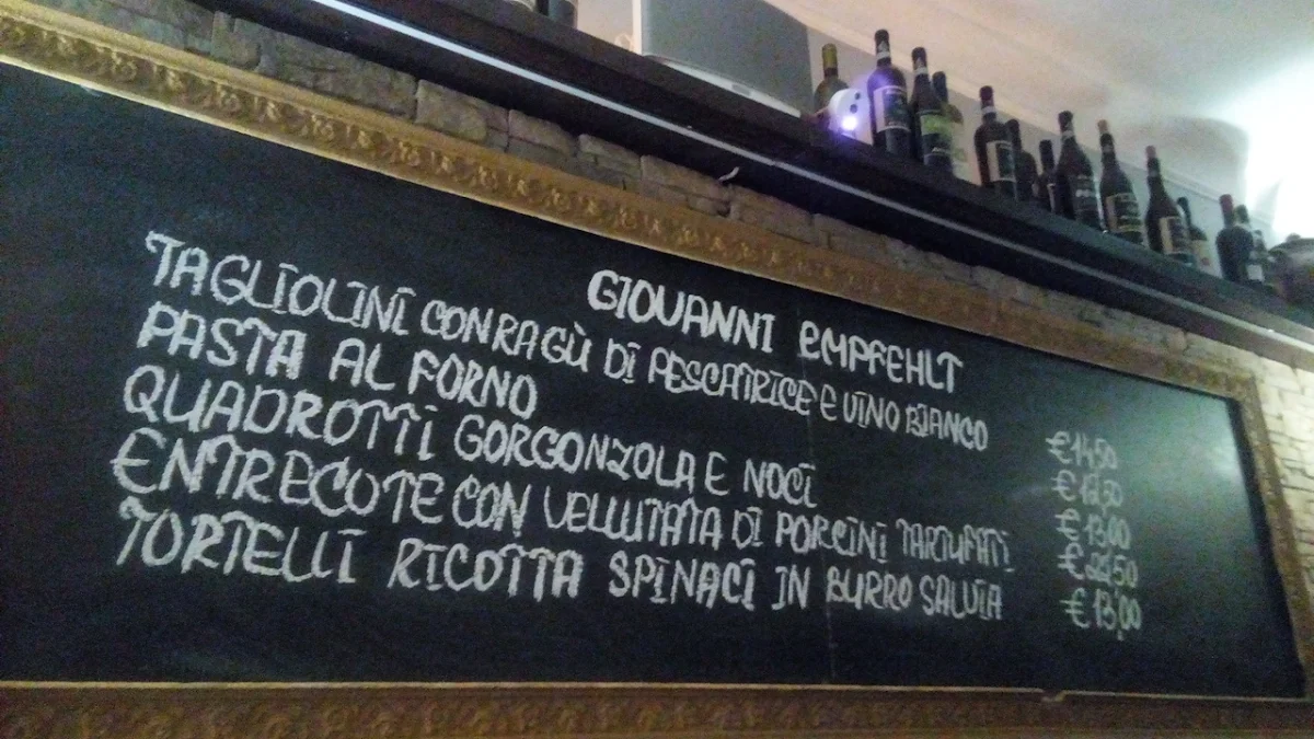 Speisekarte, Pane e Vino