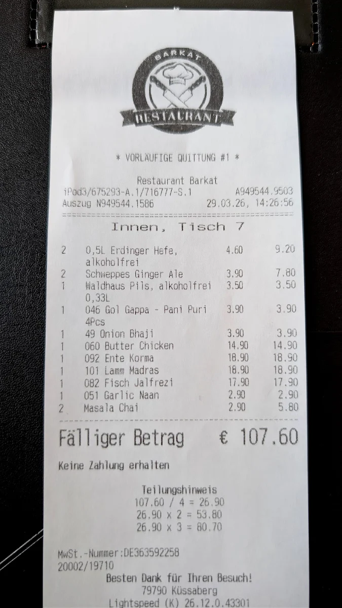 Speisekarte photo 1