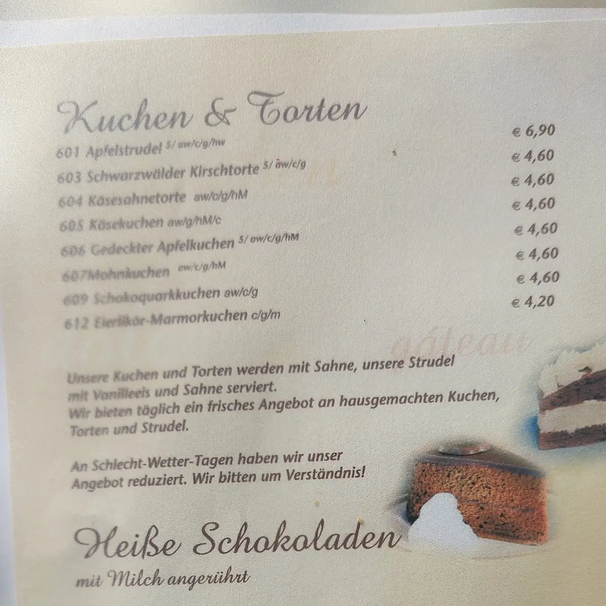 Speisekarte photo 4