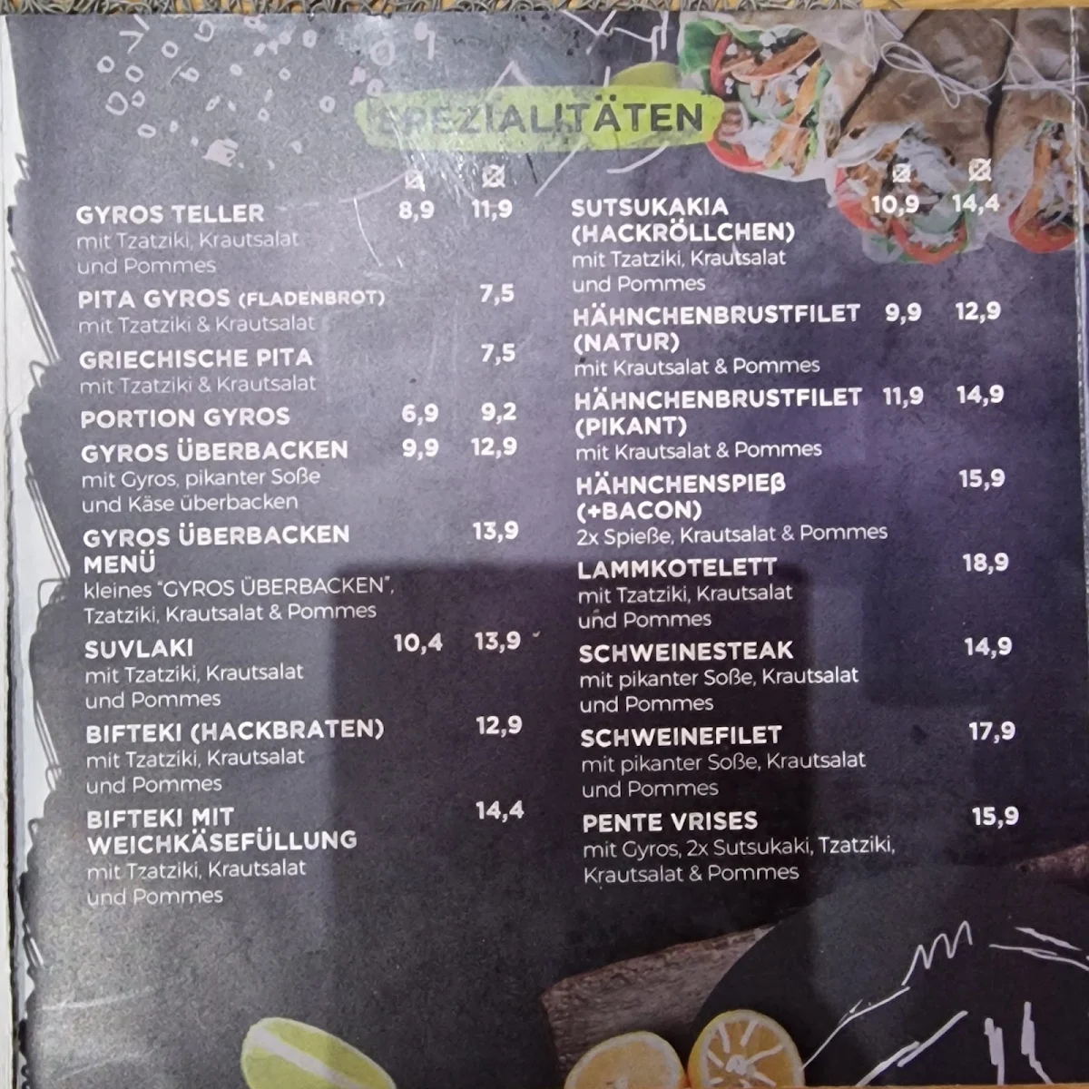 Speisekarte photo 5