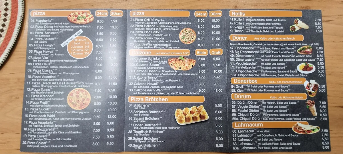 Speisekarte, Best Kebab Werther
