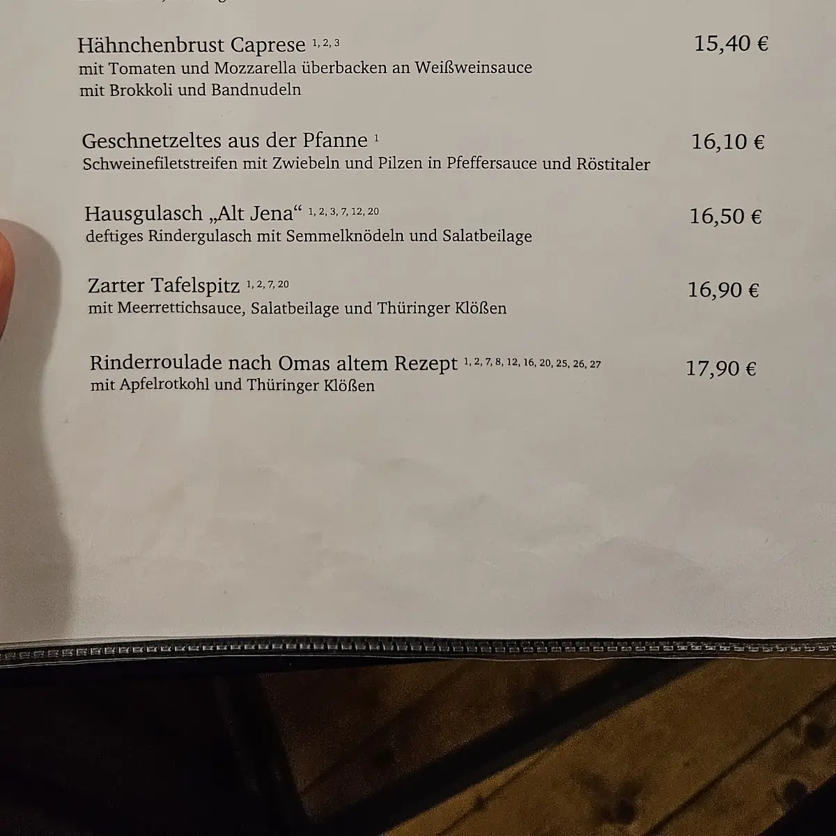 Speisekarte photo 1