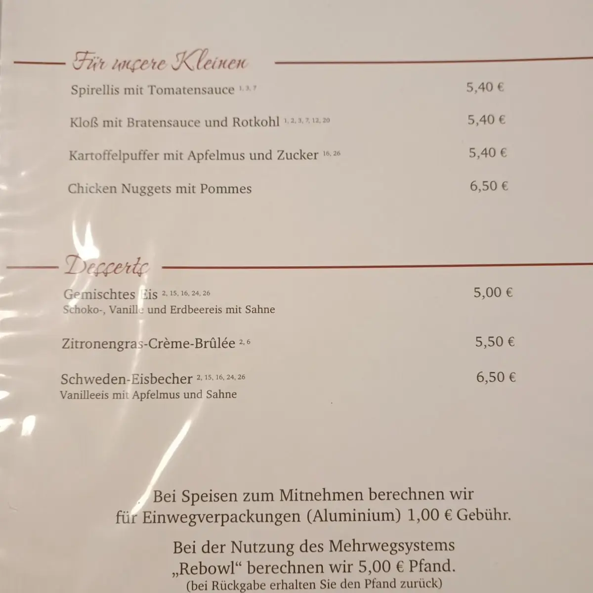 Speisekarte photo 3