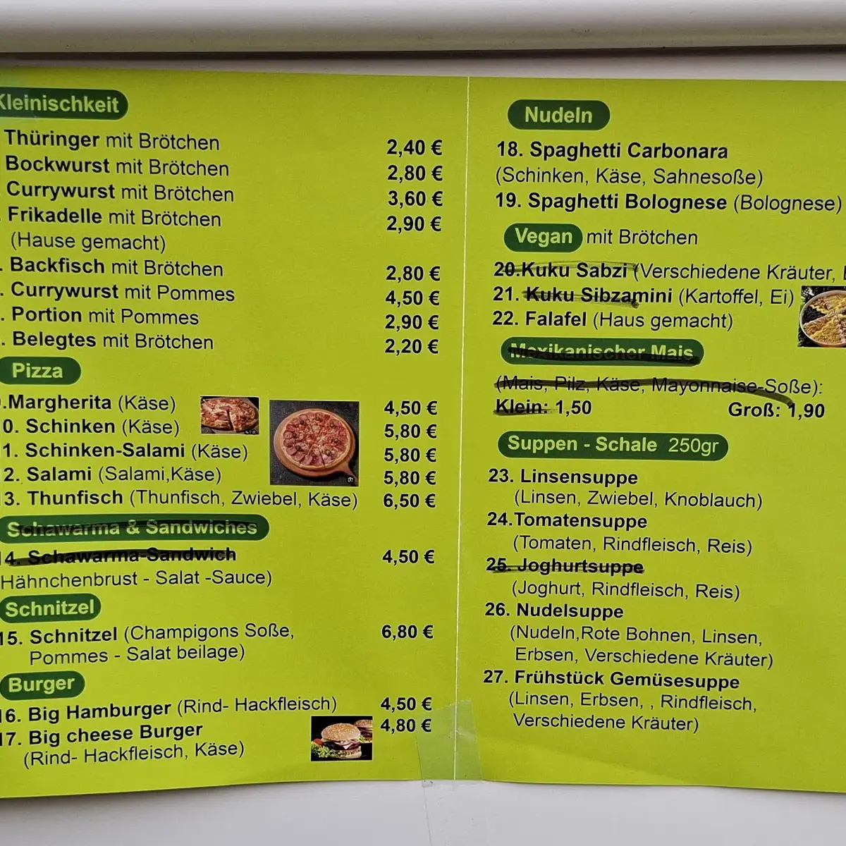 Speisekarte photo 2
