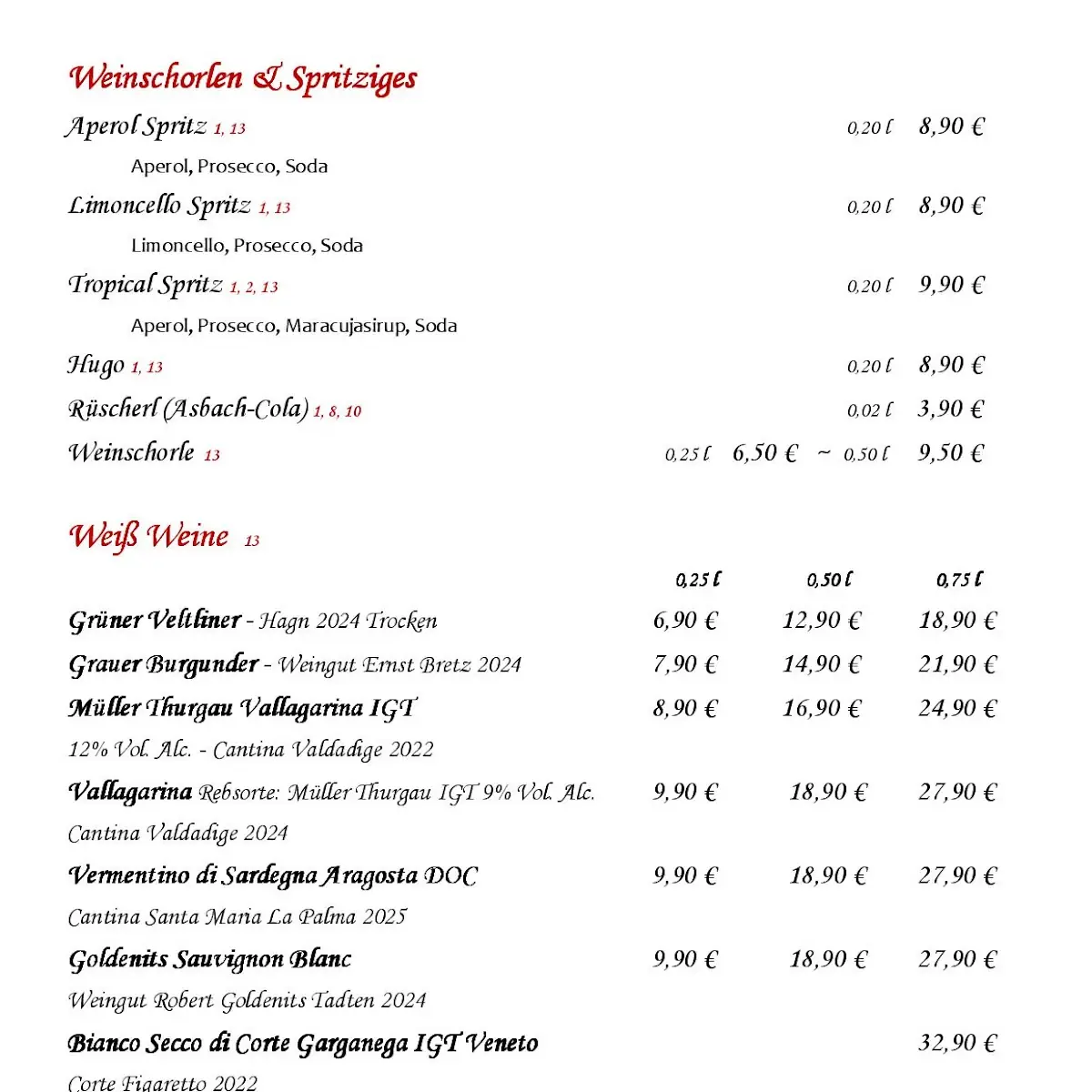 Speisekarte photo 1
