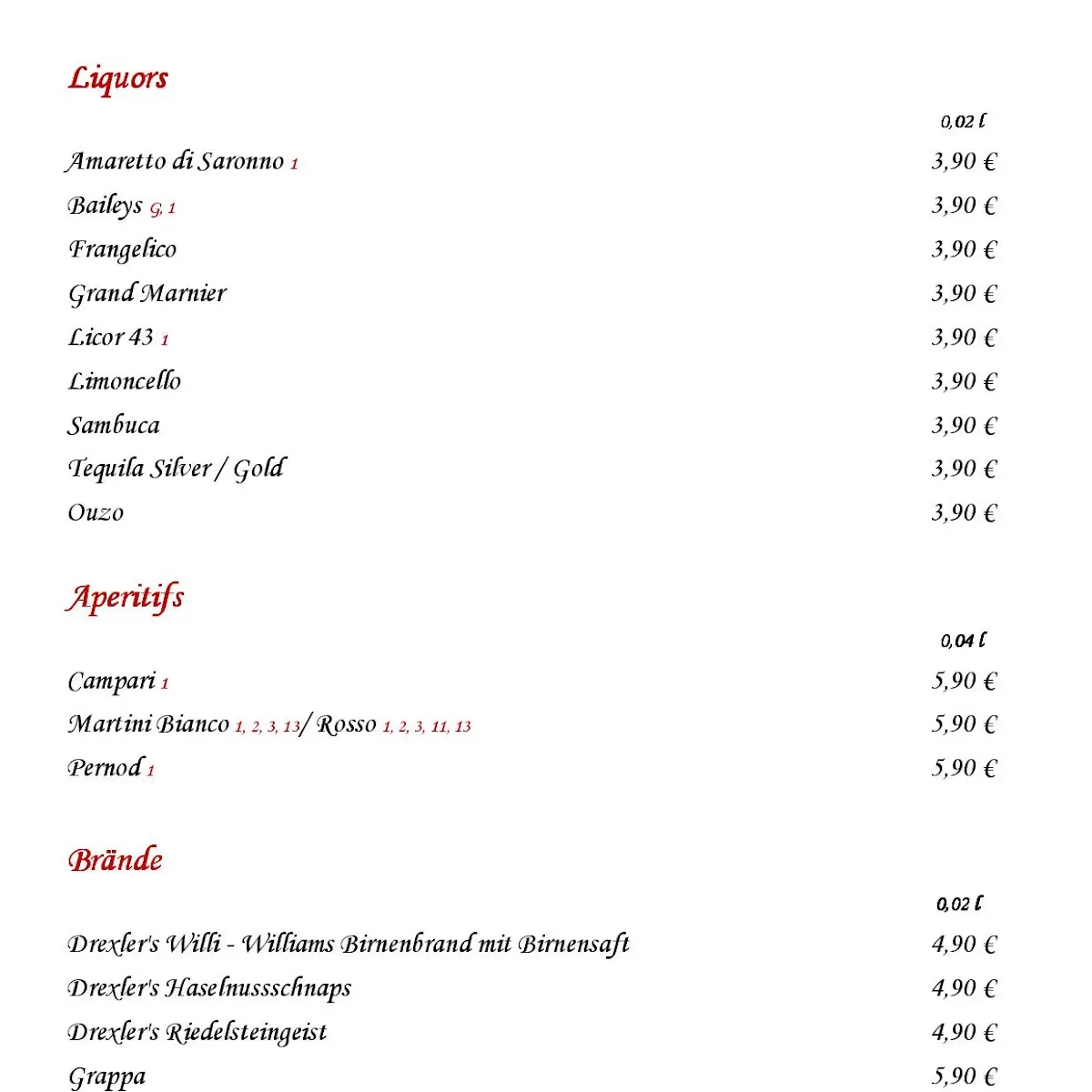 Speisekarte photo 4