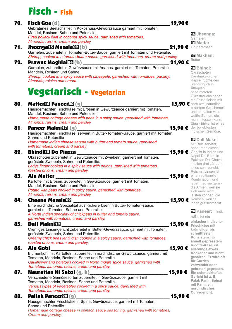 Speisekarte photo 2