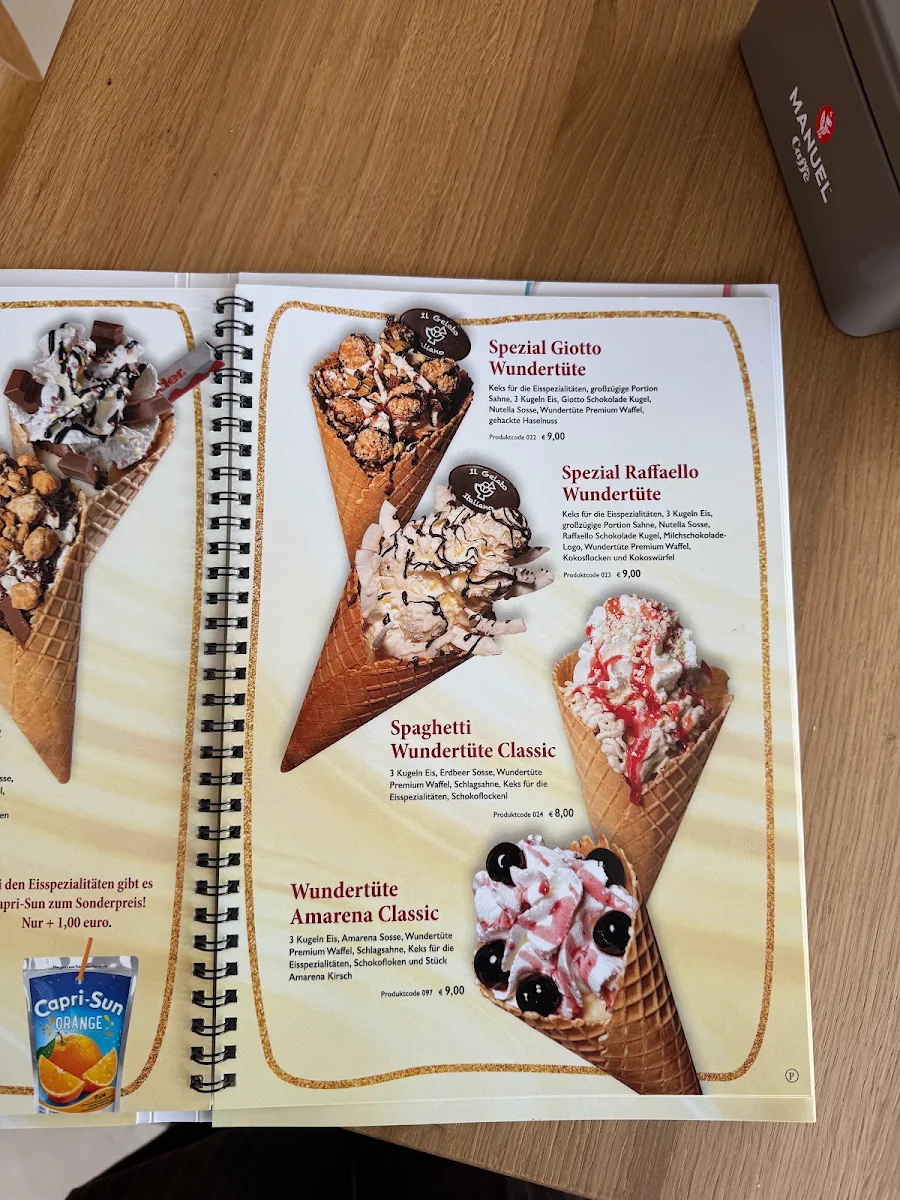 Speisekarte, Il Gelato Italiano