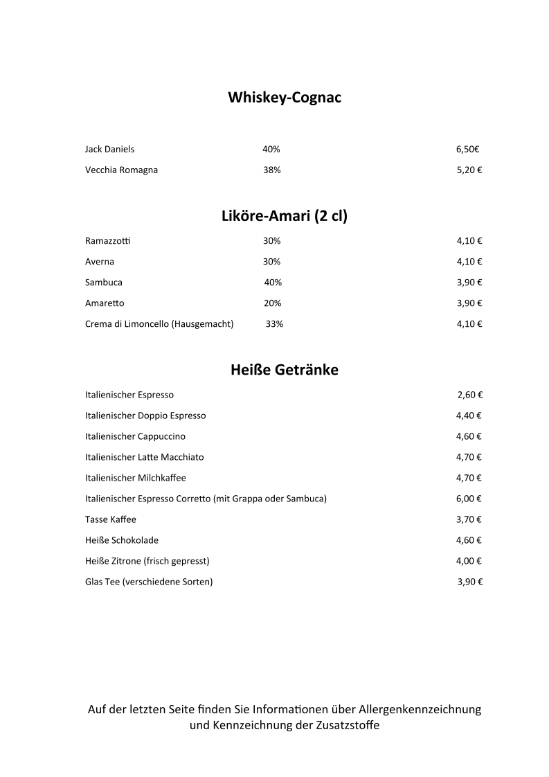Speisekarte photo 3