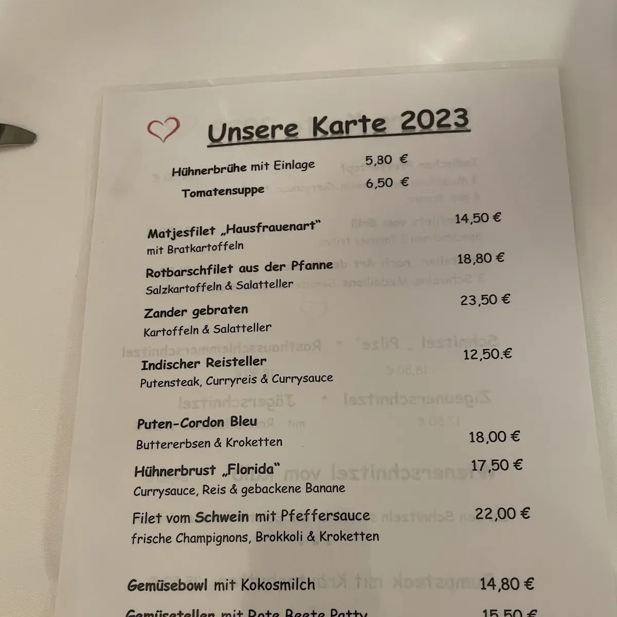 Speisekarte photo 1