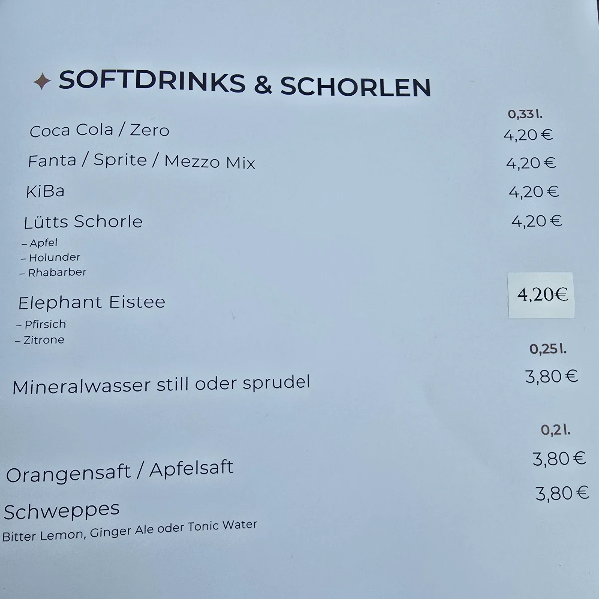 Speisekarte photo 2