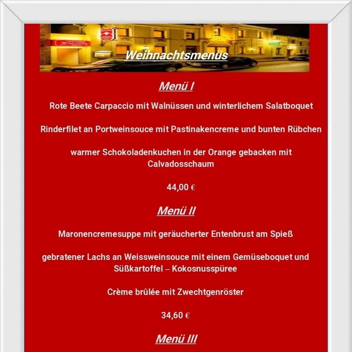 Speisekarte photo 1