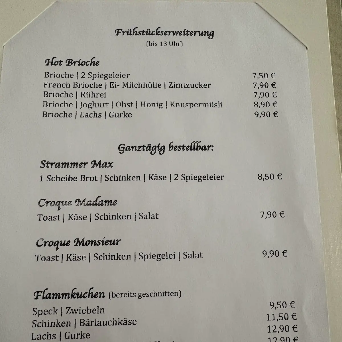 Speisekarte photo 1