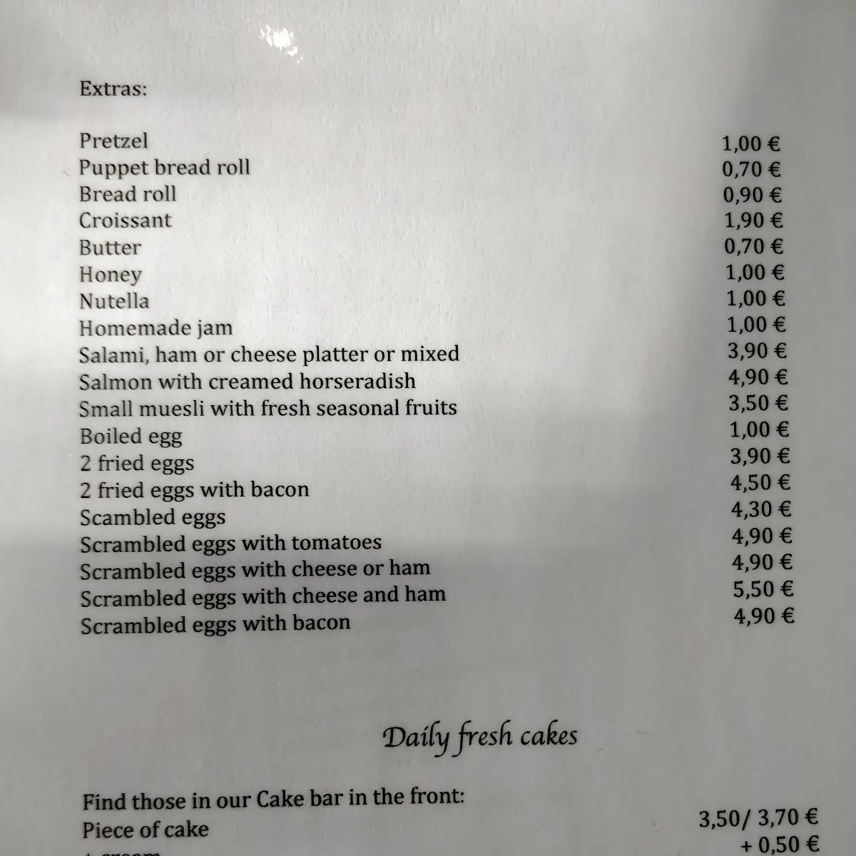 Speisekarte photo 9