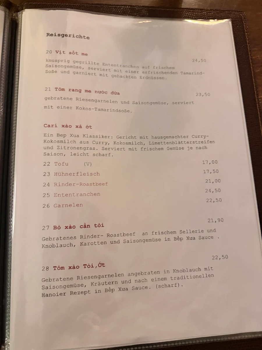 Speisekarte photo 1