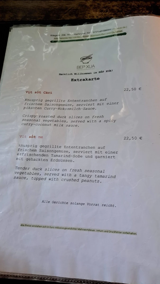 Speisekarte photo 3