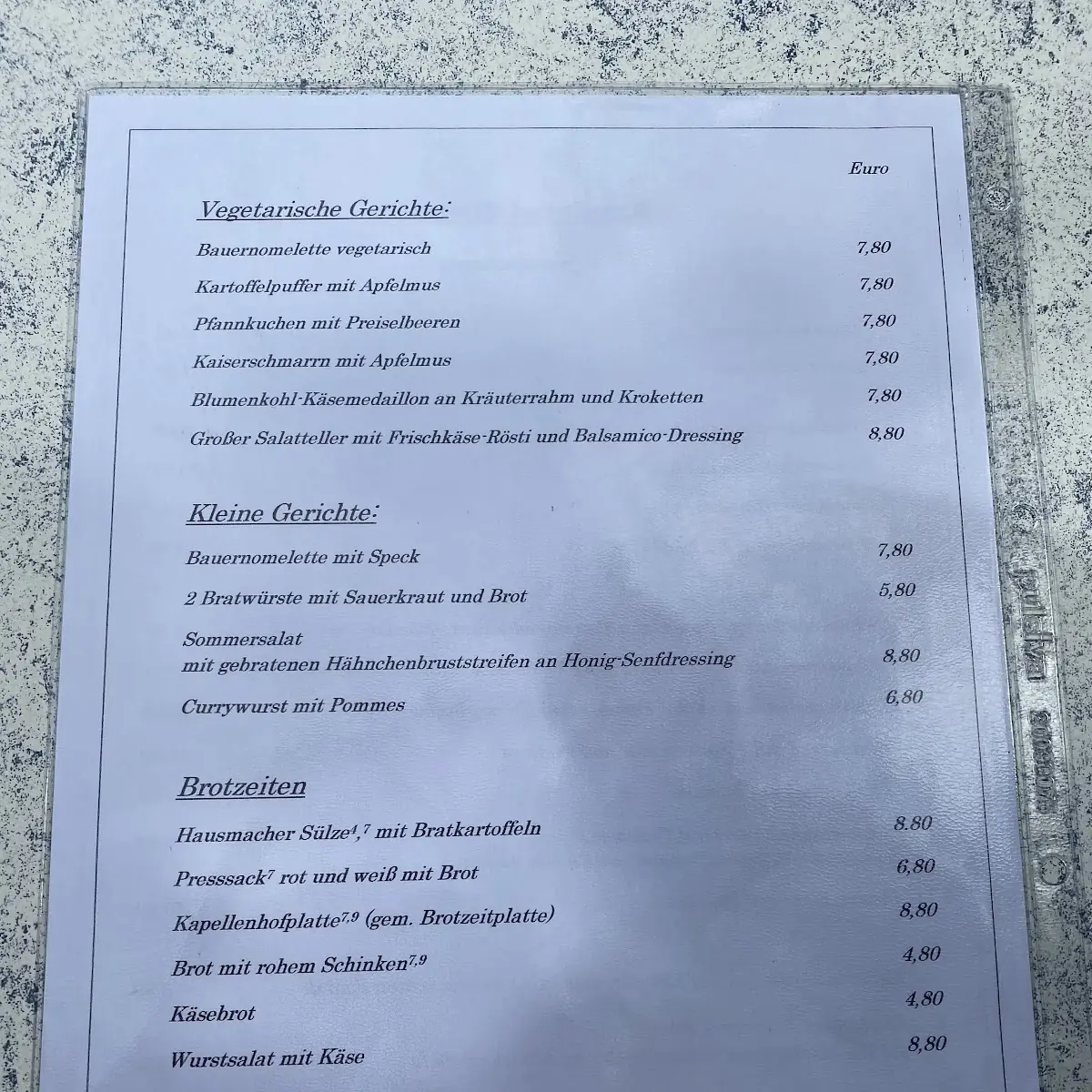 Speisekarte photo 2