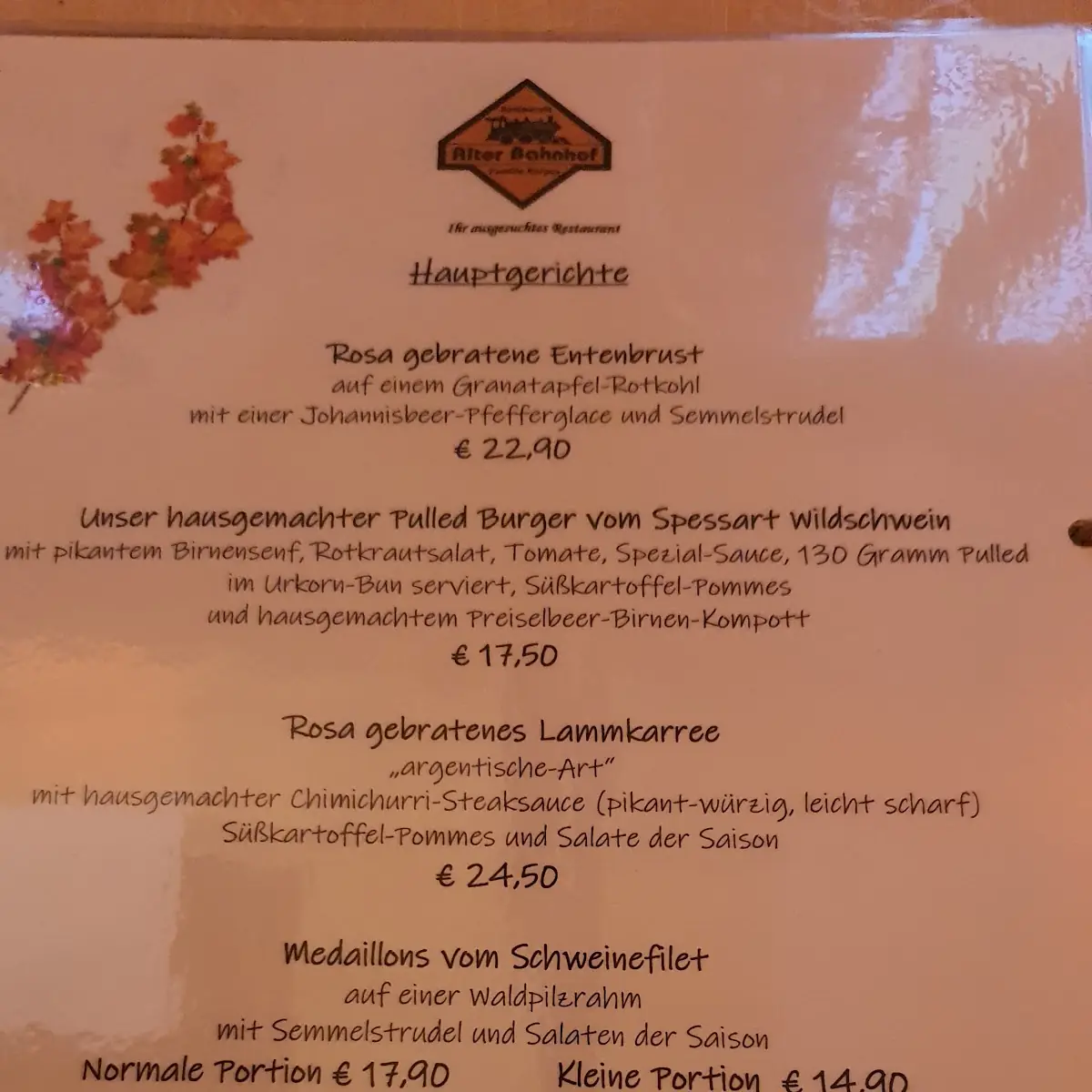 Speisekarte photo 2