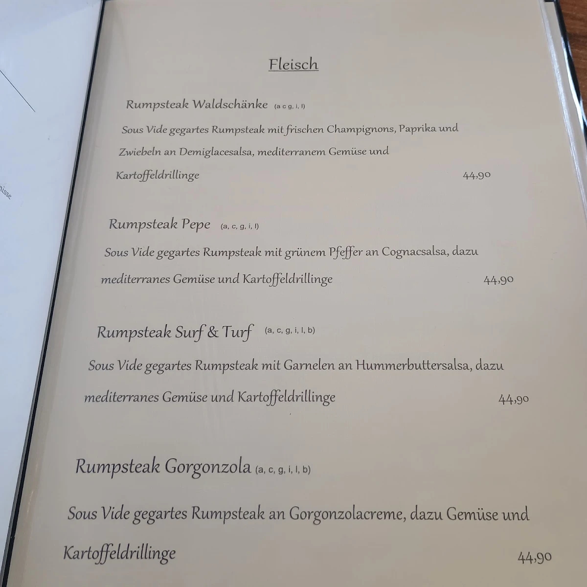 Speisekarte photo 1
