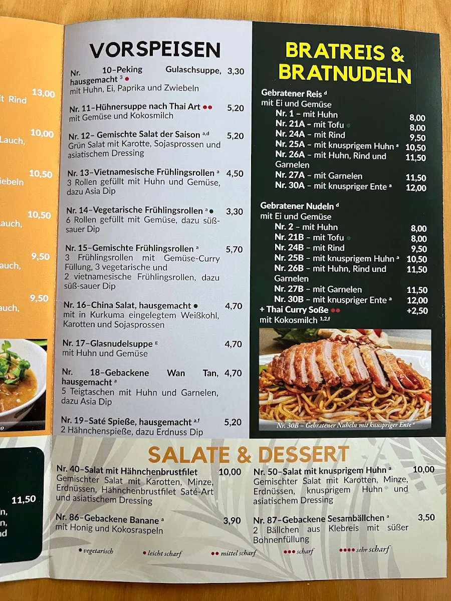 Speisekarte, WOK MAN