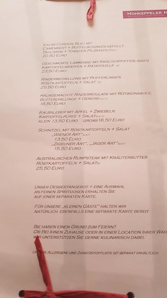 Speisekarte photo 3