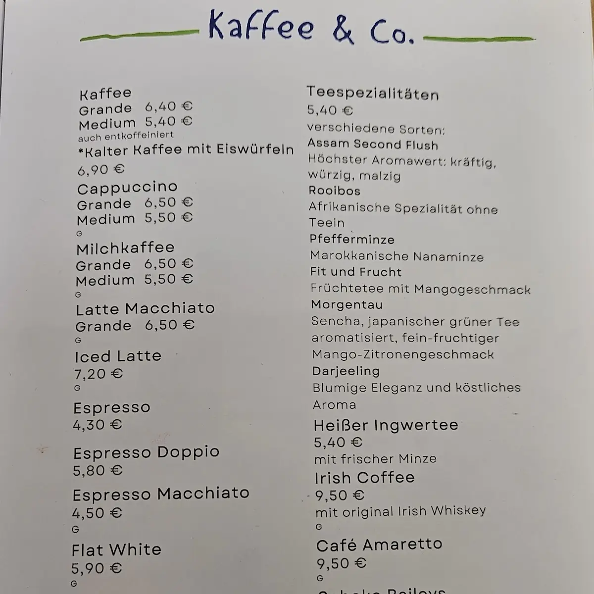 Speisekarte photo 2
