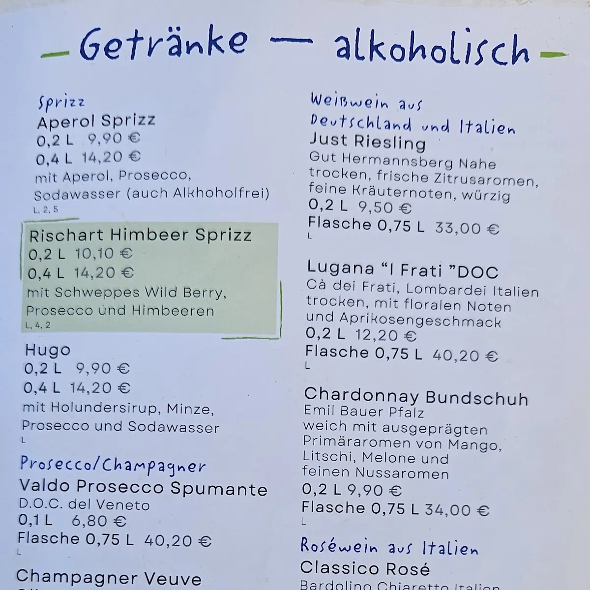 Speisekarte photo 5
