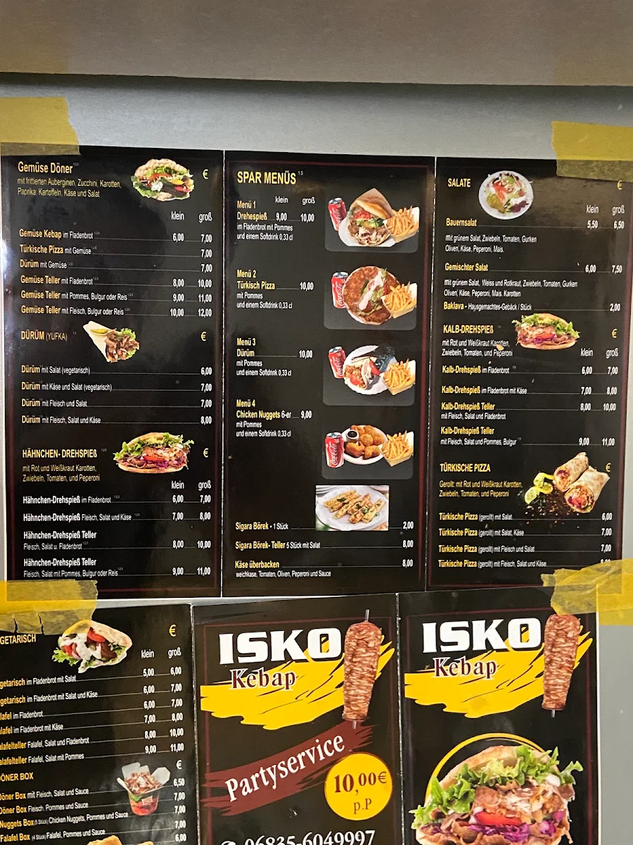 Speisekarte, ISKO KEBAP
